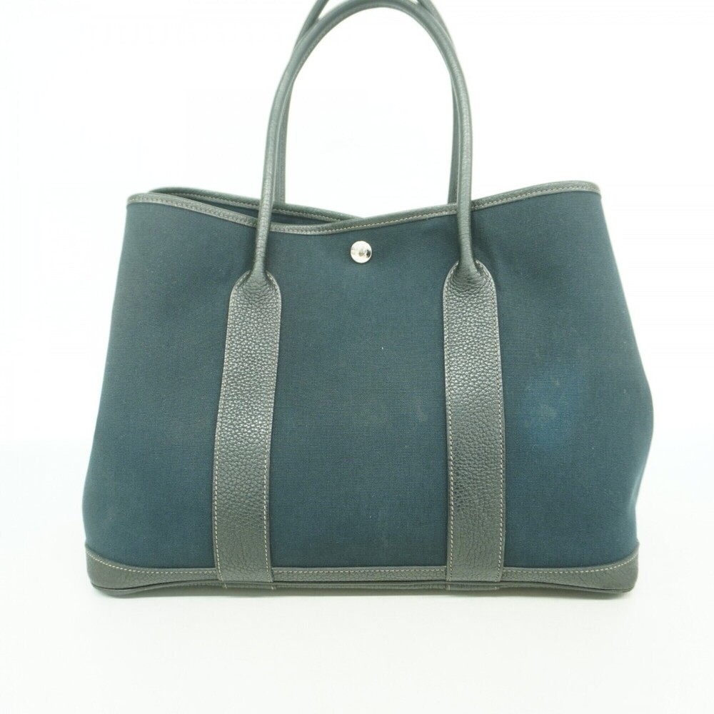 Hermes Garden PM Tote Bag, Toile Officier, Black, ‚ñ°O stamp, Women's - Picture 12 of 12